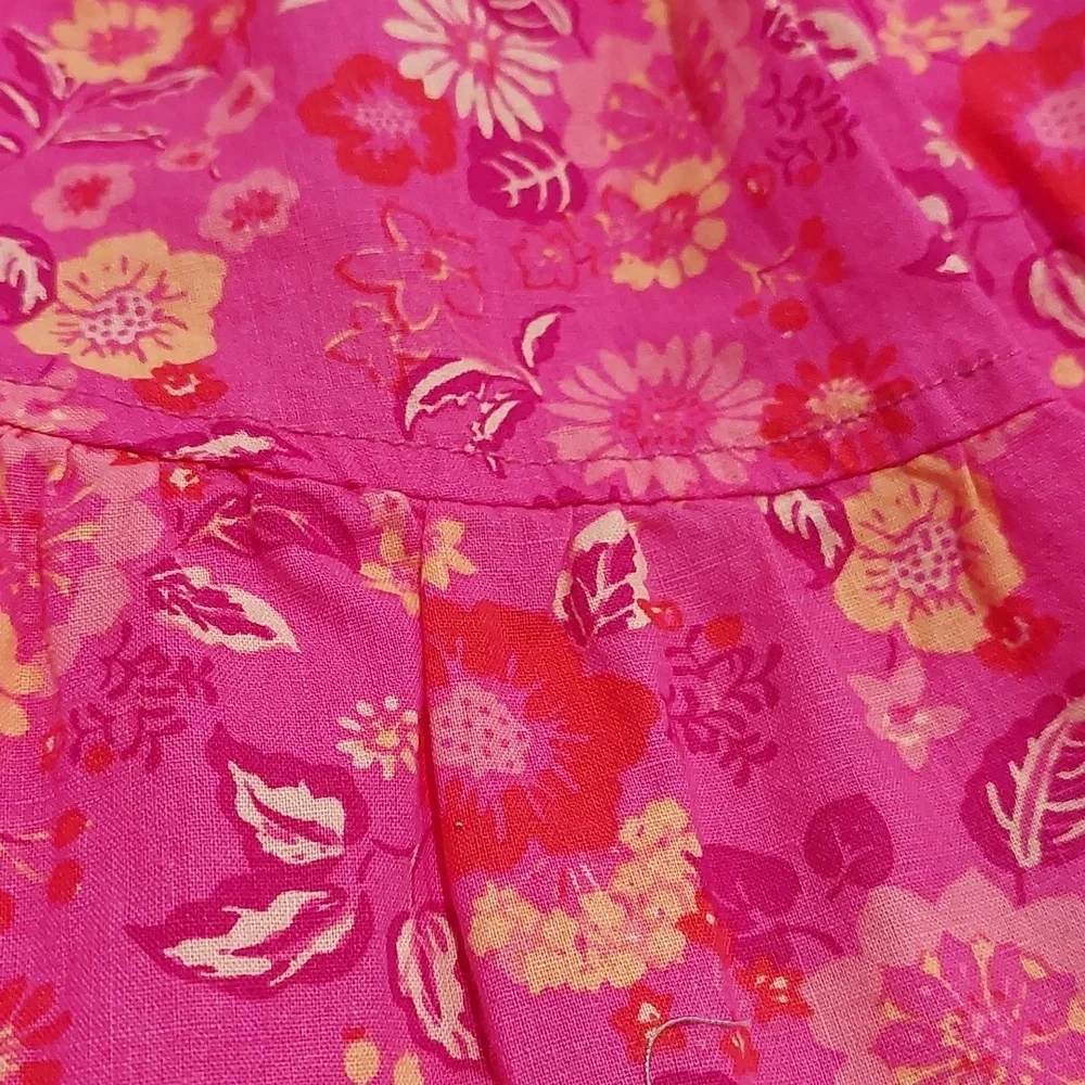 Carter's Girl's Size 7 Skirt Floral Print Pink Elastic Waistband Ruffle